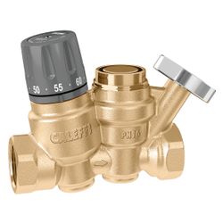 Vanne à deux voies, Caleffi, 1", PN16, laiton, filetage intérieur (métrique)