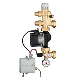 voorgemonteerde thermostatische regelgroep met vaste instelling Caleffi