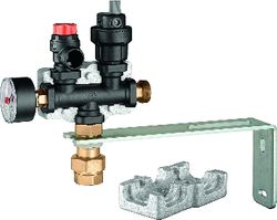 expansievatconsole in kunststof met stalen houder caleffi