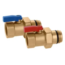 Robinet à boisseau sphérique droit à passage intégral, 1" filetage intérieur-filetage extérieur, PN10, Caleffi 391