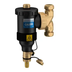 Vuilafscheider, Caleffi Dirtmag 5453, 22mm knel, horizontaal/verticaal, met magneet extern