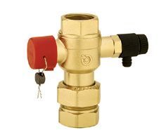 Kogelkraan recht met volle doorlaat, 5/4" FF, PN6, met aftapmogelijkheid (aansluiting), voor expansievat, Caleffi 5580