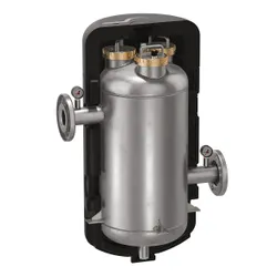 Vuilafscheider, Caleffi XL serie 579, DN50 flens, horizontaal, met magneet intern