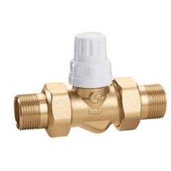 Vanne à deux voies, Caleffi, 1/2", PN10, laiton, filetage extérieur gaz cylindrique BSPP (ISO 228-1)