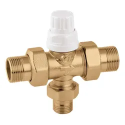 Driewegafsluiter, Caleffi, 1/2", buitendraad, PN10, handwiel