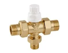 Driewegafsluiter, Caleffi 677, 3/4", buitendraad, PN10, handwiel
