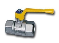 Robinet à gaz droit à passage intégral, 1/4" filetage intérieur-filetage intérieur, PN5, Cimberio 12G