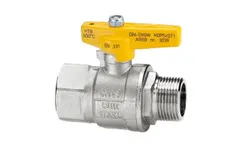 Gaskraan recht met volle doorlaat, 1/2" FM, PN5, Cimberio 801FP