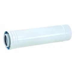 Concentrische rookgasbuis, Itho Daalderop Twinsafe, kunststof/aluminium, 80/125mm, L=1000mm, wit