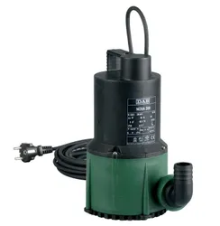 Dompelpomp vezelversterkt kunststof, Hmax=7.2m, Qmax=12m3/h, met vlotter, 1x220 - 240V, stroomkabel=10m, DAB Nova 300 MA 40th