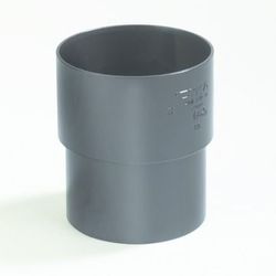 PVC lijmmof, 100mm, MF, bruin, regenwater (HWA)