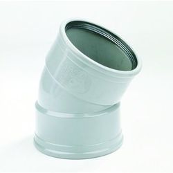 PVC coude à joint 30°, 110mm, FF, SN4/SN8 (SDR41/SDR34), gris, BENOR-marque, égouts, Dyka