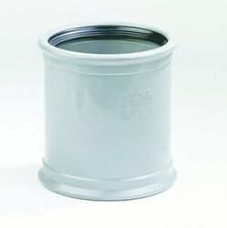 PVC manchetoverschuifmof, 40mm, FF, afvoer/sanitair, grijs, BENOR-keur, Dyka