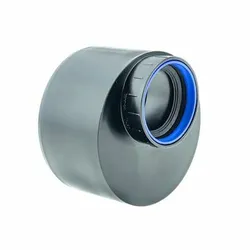 PP manchetverloopmof, 90x40mm, MF, excentrisch, zwart, BENOR-keur, afvoer/sanitair, Dyka