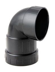 polypropylène (PP) coude à joint 90° raccordement FM/M 40mm noir évacuation Dyka