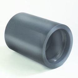 PVC manchon à joint, 110mm, FF, PN16, eau potable, gris, BENOR-marque, Dyka Junior