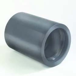 PVC manchon à joint, 110mm, FF, PN16, eau potable, gris, BENOR-marque, Dyka Junior