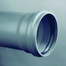 PVC buis met mof, Dyka, 125x3.2mm, BENOR-keur, grijs, lengte 3m