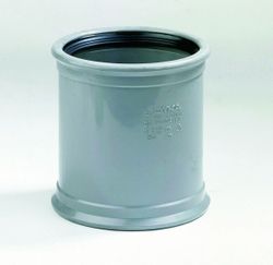 PVC manchon coulissant synthétique, 110mm, FF, SN4/SN8 (SDR41/SDR34), égouts, gris, BENOR-marque, Dyka
