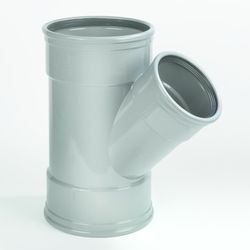 PVC té réduit à joint 45°, 125x110mm, SN8 (SDR34), gris, égouts, Dyka