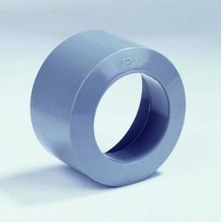PVC lijmverloopmof, 80x75mm, MF, grijs, regenwater (HWA)