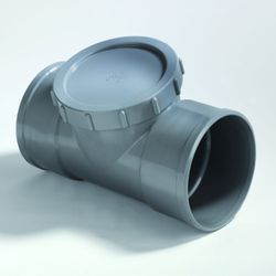 PVC ONTSTOPP.STUK SCHROEFD.110 LV GRIJS
