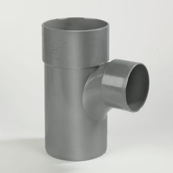 Té à coller, 87.5°, 40mm, FFM, gris, BENOR-marque, évacuation