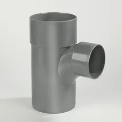Té à coller, 87.5°, 32mm, FFM, gris, BENOR-marque, évacuation