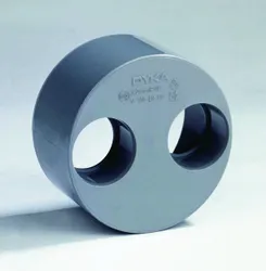 PVC lijmverloopring, excentrisch, 110x50mm, grijs, BENOR-keur, afvoer/sanitair