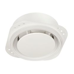 Toe-/afvoerventiel, NoShow, Ø125mm, rond, wit
