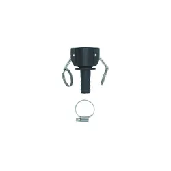 Zwarte bajonet koppeling past op de gele flow/return slang Fernox