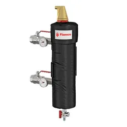Lucht-/vuilafscheider, Flamco SideFlow Clean, 5/4" F, horizontaal/verticaal, met magneet intern