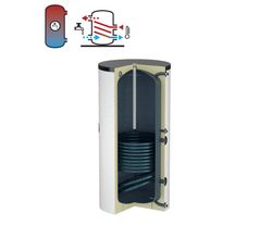 CV-boiler Flamco FlexTherm Duo 400, 400l, C, Ø750x1530mm, 1"prim