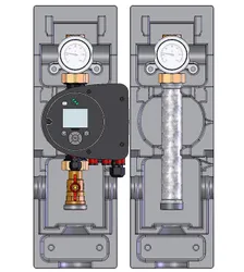 pompgroep Meibes met ingebouwde circulatiepomp  Magna 3 32-60/180 niet-gemengd verwarmingscircuit DN32