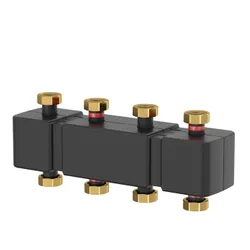 Verdeler voor CV 6/4" + 3 x 6/4", Meibes MeiFlow Top S MF, staal, standaard, zwart