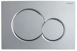 Duwplaat, Geberit Sigma01, tweeknops, kunststof, chroom, mat