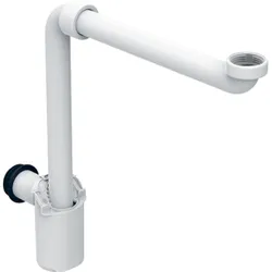 Geberit buissifon voor wastafel plaatsbesparend afvoer horizontaal d.32mm 1 1/4inch Alpien wit
