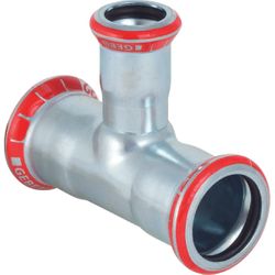 Persverloop-T, staal, 88.9x54x88.9mm FFF, verwarming, Geberit Mapress C-Staal