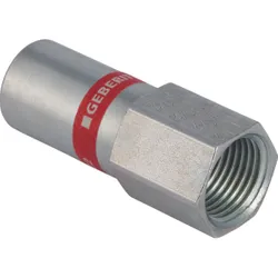 Persovergangsstuk, staal, 15mm x 1/2" F, Geberit Mapress C-Staal