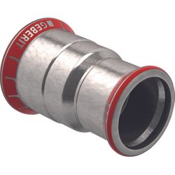 Persverloopmof, staal, 54x35mm FF, verwarming, Geberit Mapress C-Staal