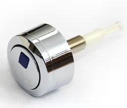 GEBERIT 241800KD1 TWEE-TOETSEN DUWKNOP VOOR VERVANGMECHANISME GLANSVERCHROOMD / BLAUW