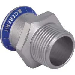 Pièce de transition à sertir, inox, 22mm x 1/2" M, Geberit Mapress RVS