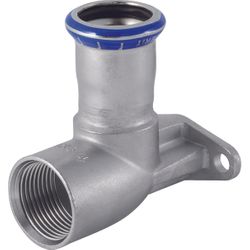 muurplaat Geberit Mapress inox 1/2" x 15 haaks RVS