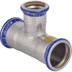 Té réduit à sertir, inox, 35x15x35mm FFF, gaz, Geberit Mapress RVS