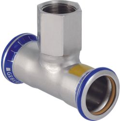 Persovergangs-T-stuk, inox, 35 x 3/4" x 35 F, gas, Geberit Mapress RVS