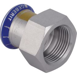 Pièce de transition à sertir, inox, 35mm x 1" F, Geberit Mapress RVS
