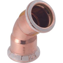 Courbe à sertir 45°, cuivre, 54mm FF, gaz, Geberit Mapress Koper