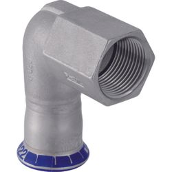 Coude de transition à sertir 90°, inox, 15mm x 1/2" F, solar, Geberit Mapress FKM RVS