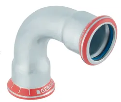 Persbocht 90°, staal, 15mm FF, solar, Geberit Mapress FKM C-Staal