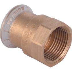 Persovergangsstuk, koper, 15mm x 3/4" F, Geberit Mapress Koper